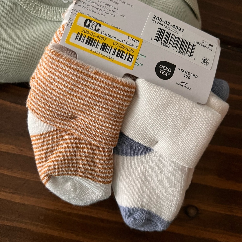 Carter's NEW Onesies & Socks Bundle - Picture 3 of 3